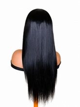 Load image into Gallery viewer, Kamari straight wig on white background – back view
