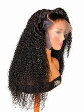 Load image into Gallery viewer, Kamaria kinky curly wig on white background – angled-side view