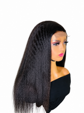 Load image into Gallery viewer, Kenya kinky straight wig on white background – angled-right view