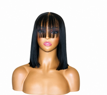 Load image into Gallery viewer, Chyna straight bob wig on white background – alternate-front view
