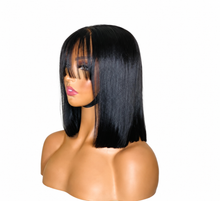 Load image into Gallery viewer, Chyna straight bob wig on white background – side view
