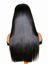 Load image into Gallery viewer, Jazzie straight wig on white background – back view
