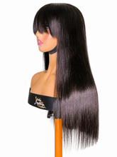 Load image into Gallery viewer, Jazzie straight wig on white background – side view
