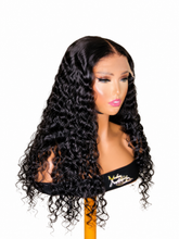 Load image into Gallery viewer, Jessica curly wig on white background – angled-front view
