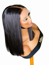 Load image into Gallery viewer, Jocelyne straight bob wig on white background – angled-top view
