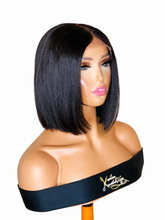 Load image into Gallery viewer, Kim straight bob wig on white background – angled-right view
