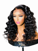 Load image into Gallery viewer, Olivia wavy wig on white background – angled-left view
